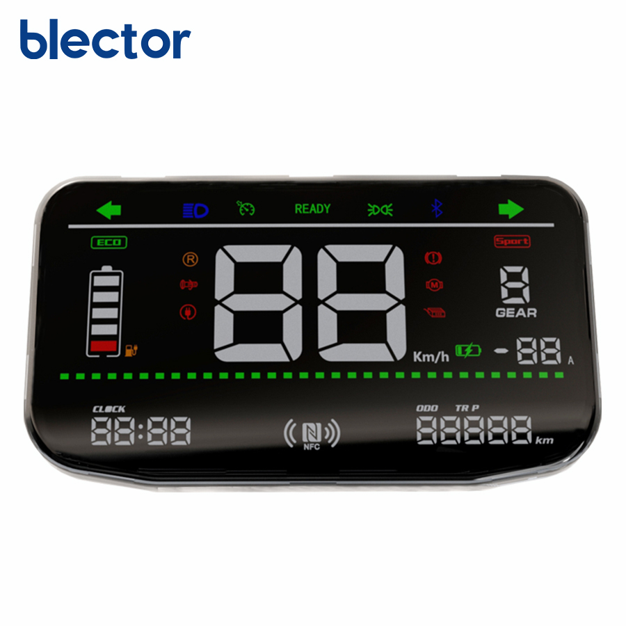 keyless colorful LED display NFC power on/off speedmeter for electric scooter/mopeds/motorcycle 605